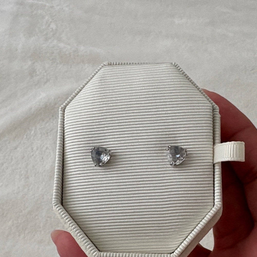 Swarovski Silver Heart Stud Earrings